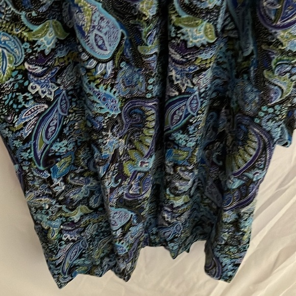 Lascana: Elastic Off the Shoulder (with straps) Blue Paisley Midi Dress- 14 - Picture 11 of 16